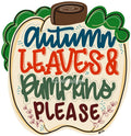 Autumn Leaves Pumpkin Fall Door Hanger