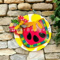 Round Rustic Watermelon Door Hanger
