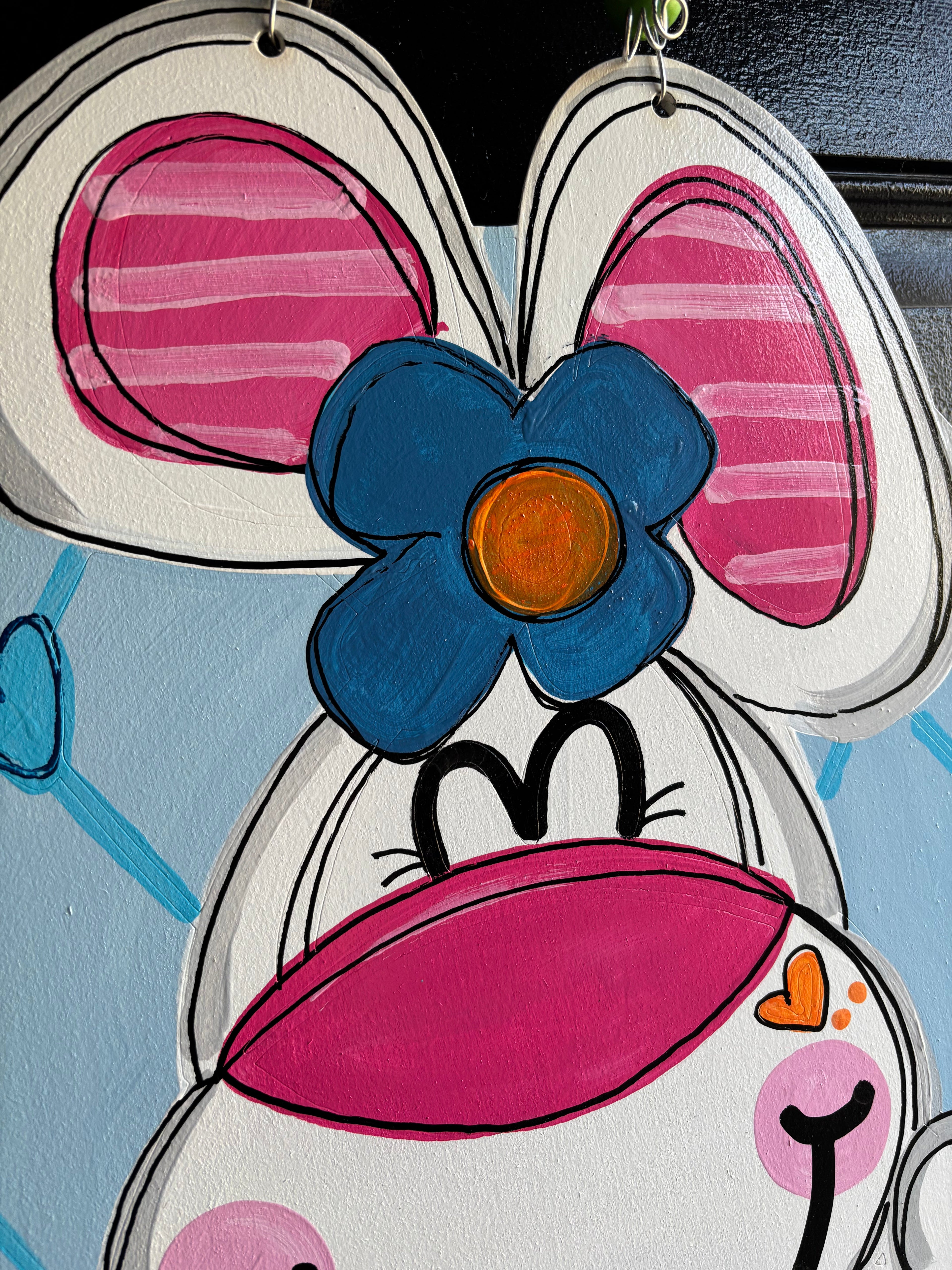 Easter Bunny Spring Oval Door Hanger