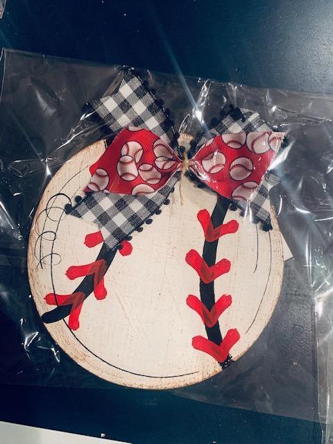 Christmas Ornament - Baseball Wooden Ornament