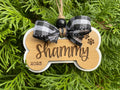 Christmas Ornament - Dog Bone Personalized Wooden Ornament