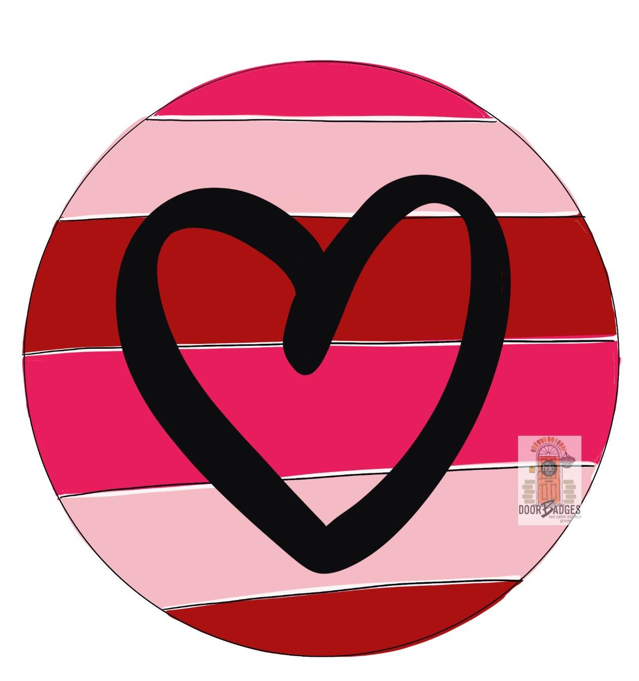 3D Valentine Multi-Pink Heart Door Hanger - Valentines Day door Decor - valentine wreath - love hand painted personalized door hanger