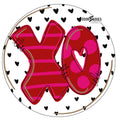 DIGITAL TEMPLATE: XO Valentine Door Hanger Download Template - Printable Template