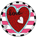 Love Round Valentine Spring Door Hanger