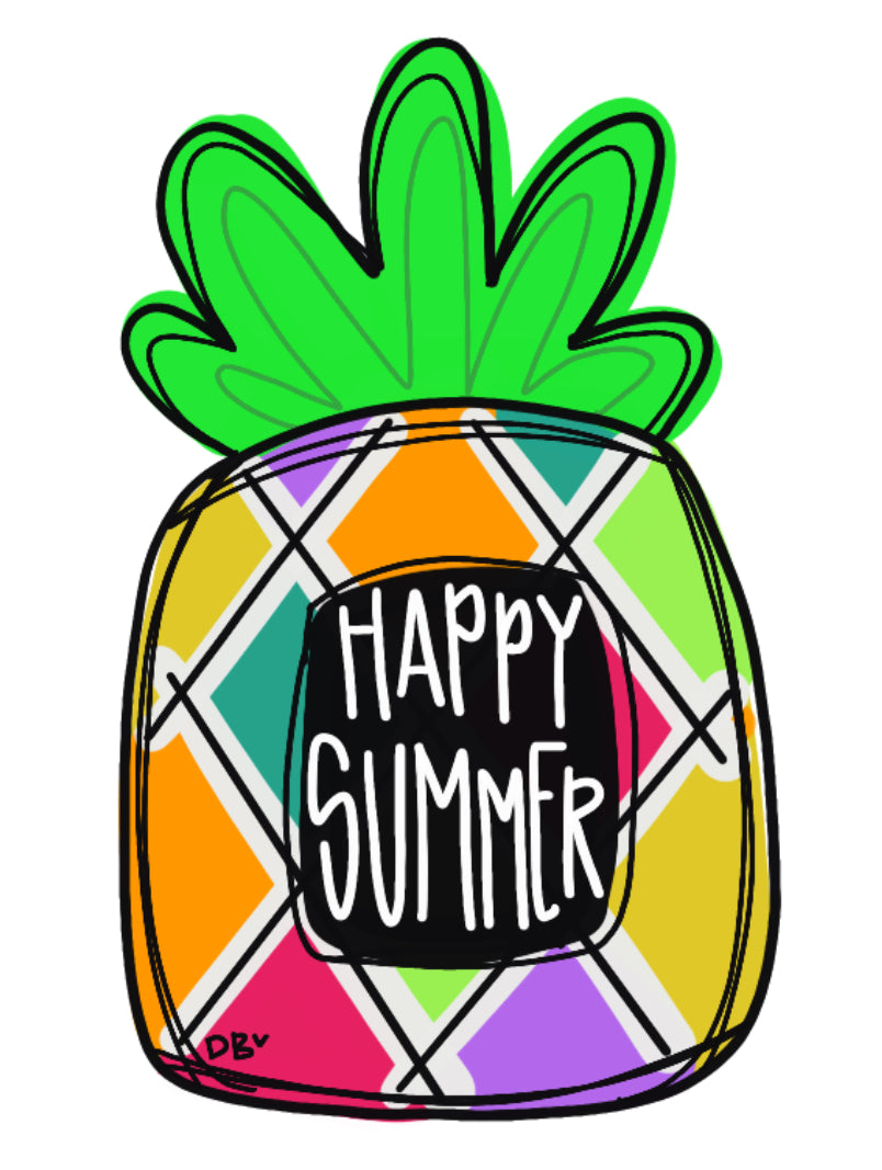 Pineapple Summer Door Hanger
