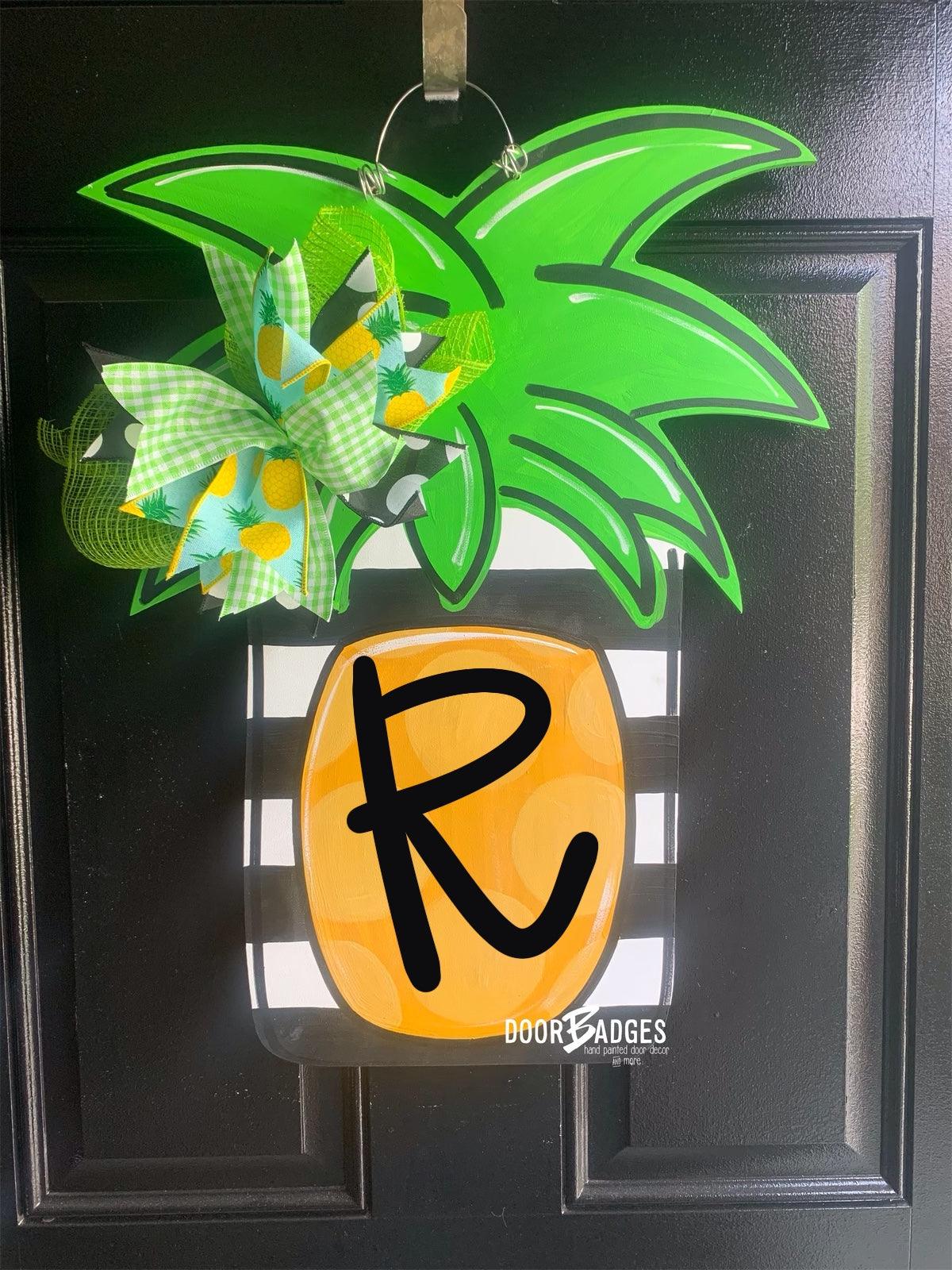 Funky Pineapple door hanger