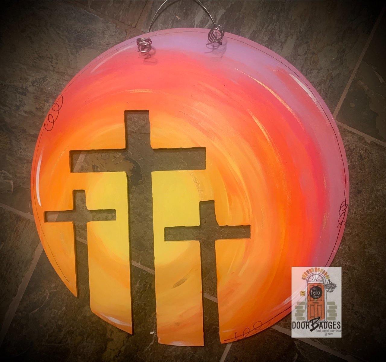 Easter Cross Cut Out Door Hanger