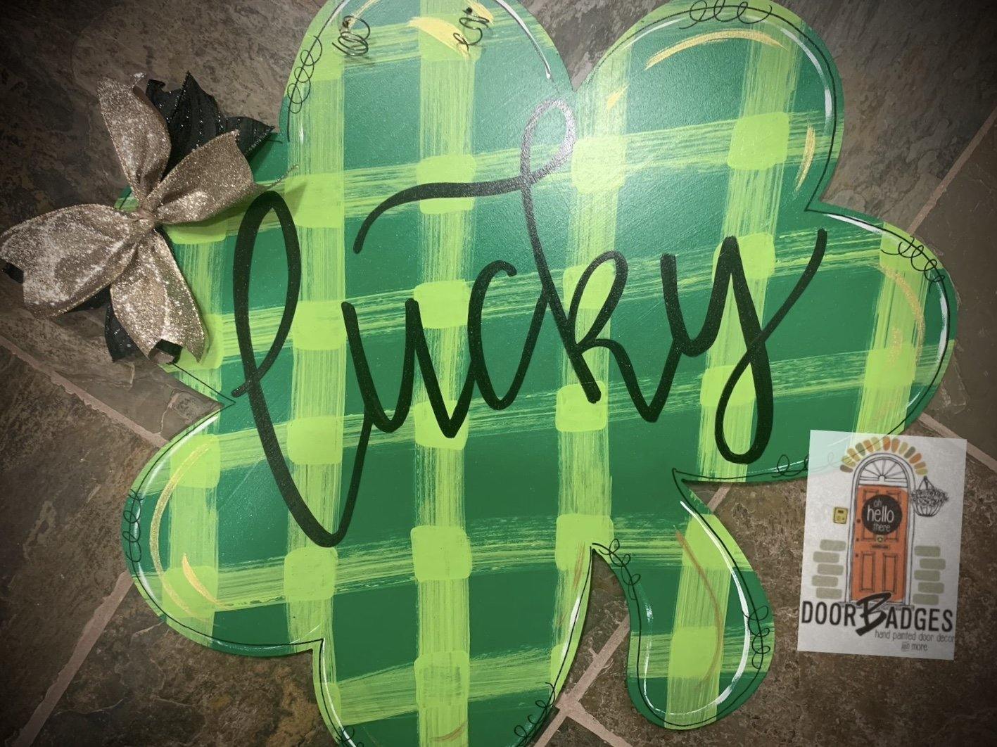 Lucky Shamrock Door Hanger