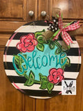 Floral Welcome Door Hanger