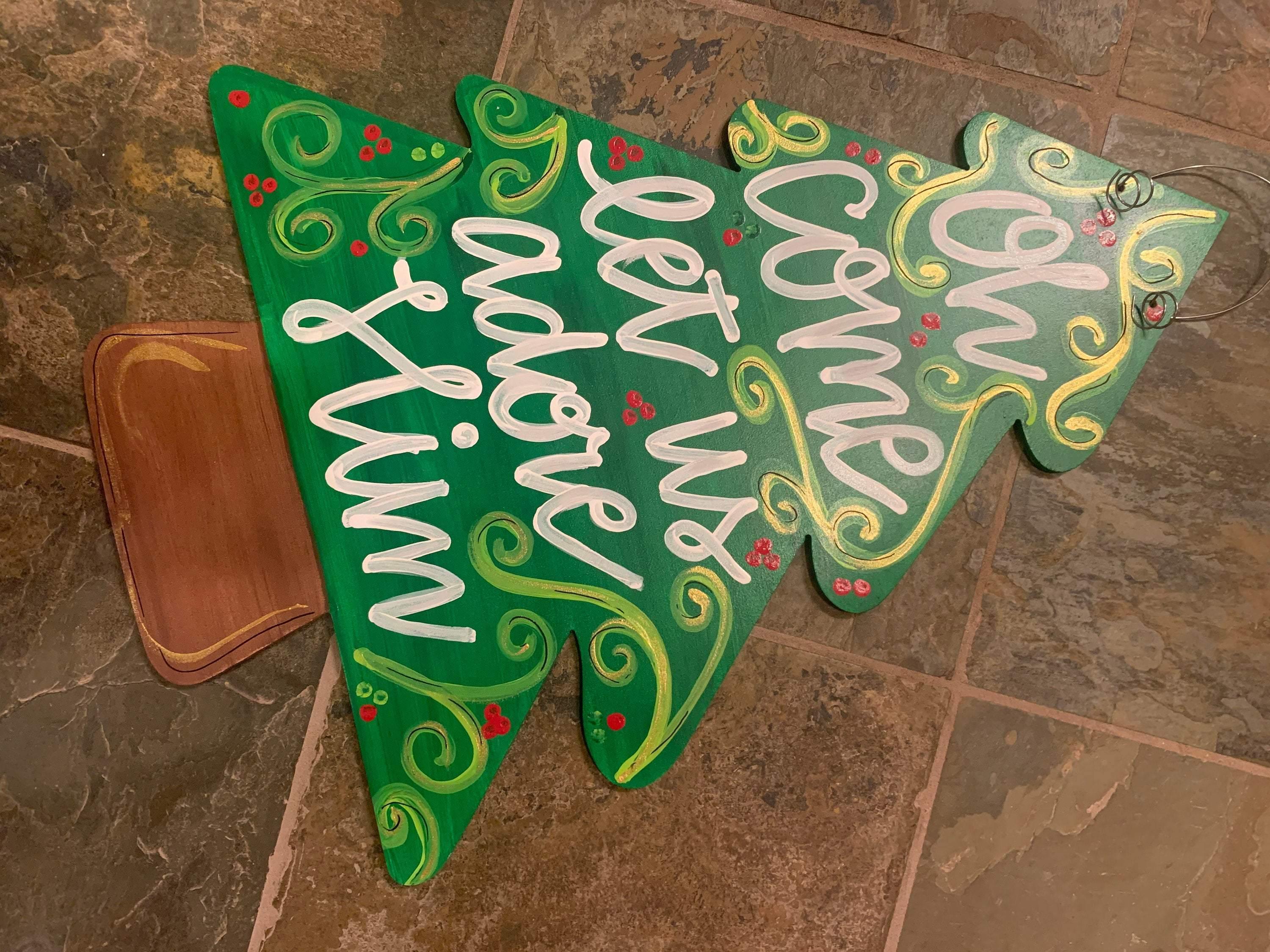 Sale Item: Christmas Door Hanger - Tree Door Decoration