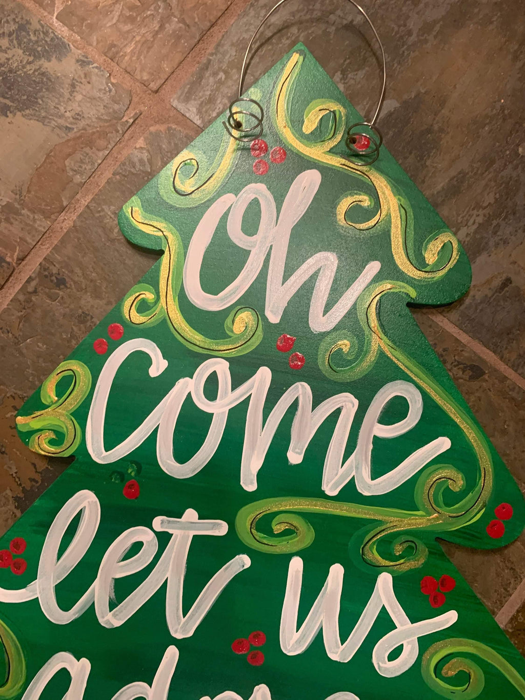 Sale Item: Christmas Door Hanger - Tree Door Decoration