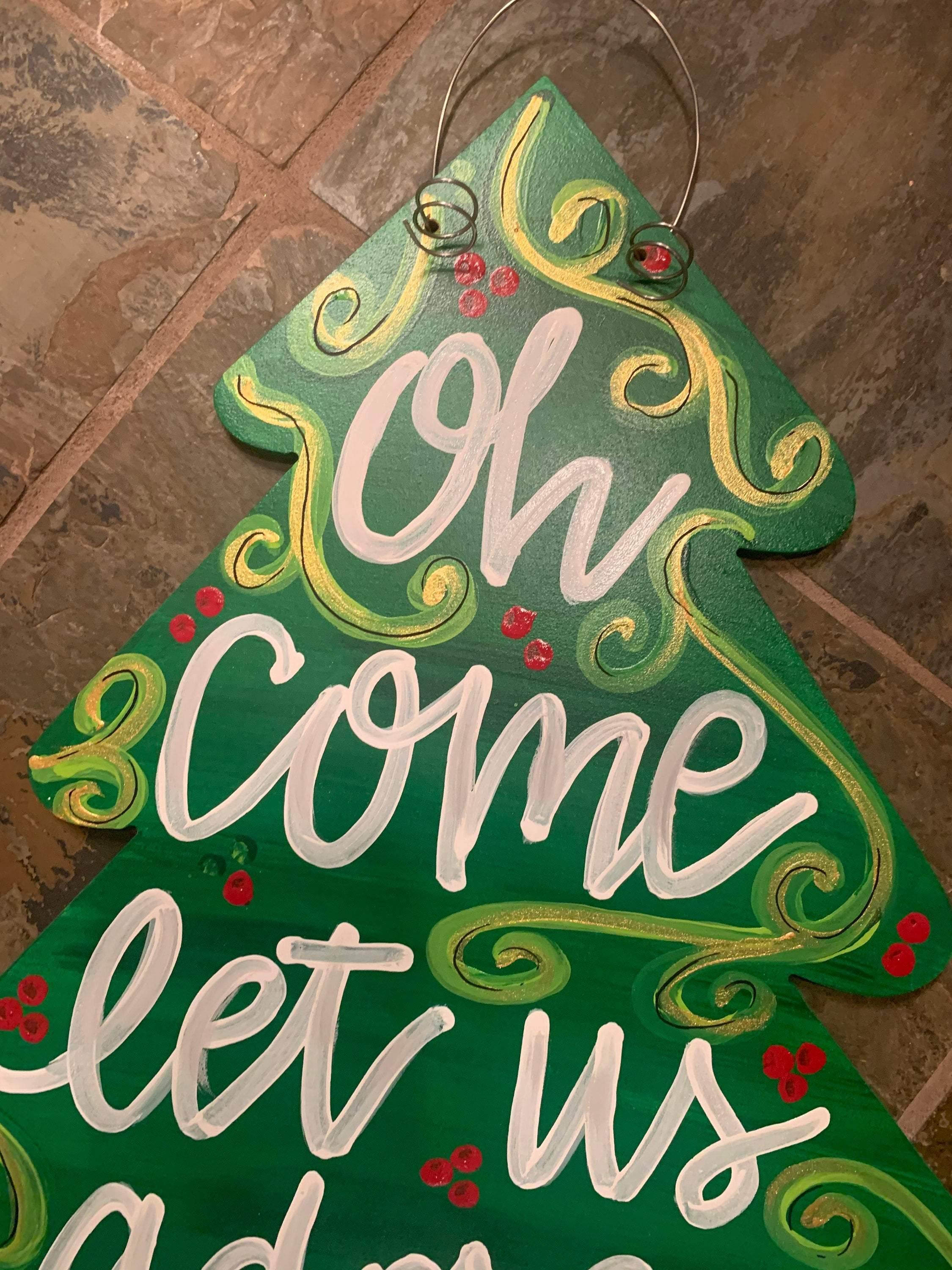 Sale Item: Christmas Door Hanger - Tree Door Decoration