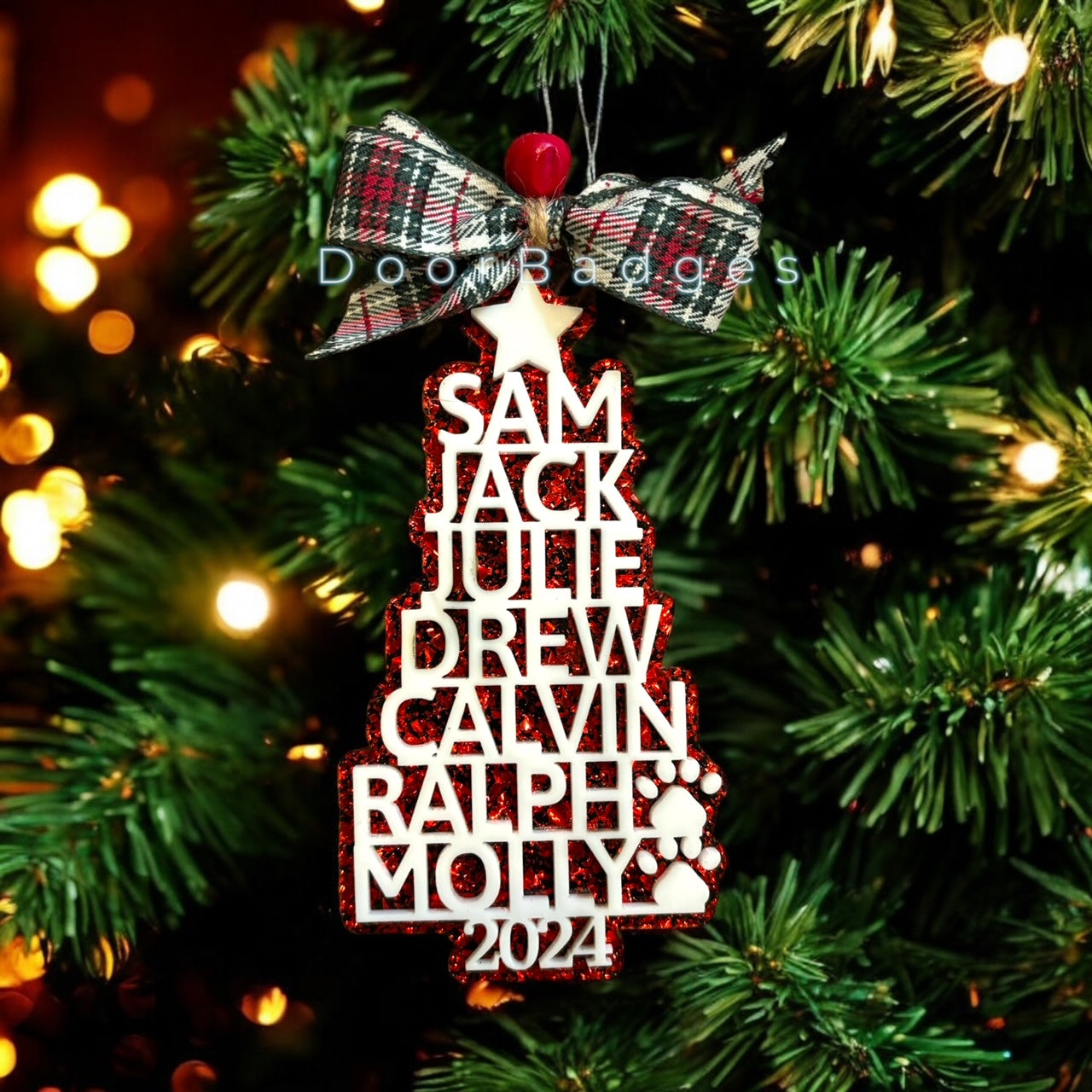 Christmas Ornament - Family Tree Personalized Acrylic Ornament