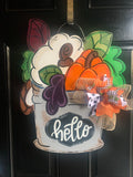 Sale Item: Hello Pumpkin Bucket Doorhanger