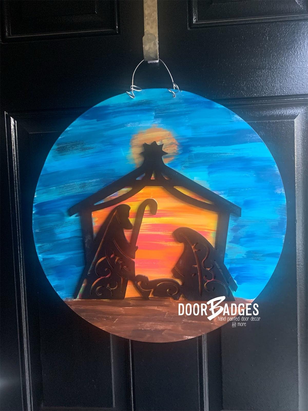 Sale Item: Christmas Nativity Doorhanger