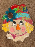 Fall Scarecrow with Hat Door Hanger