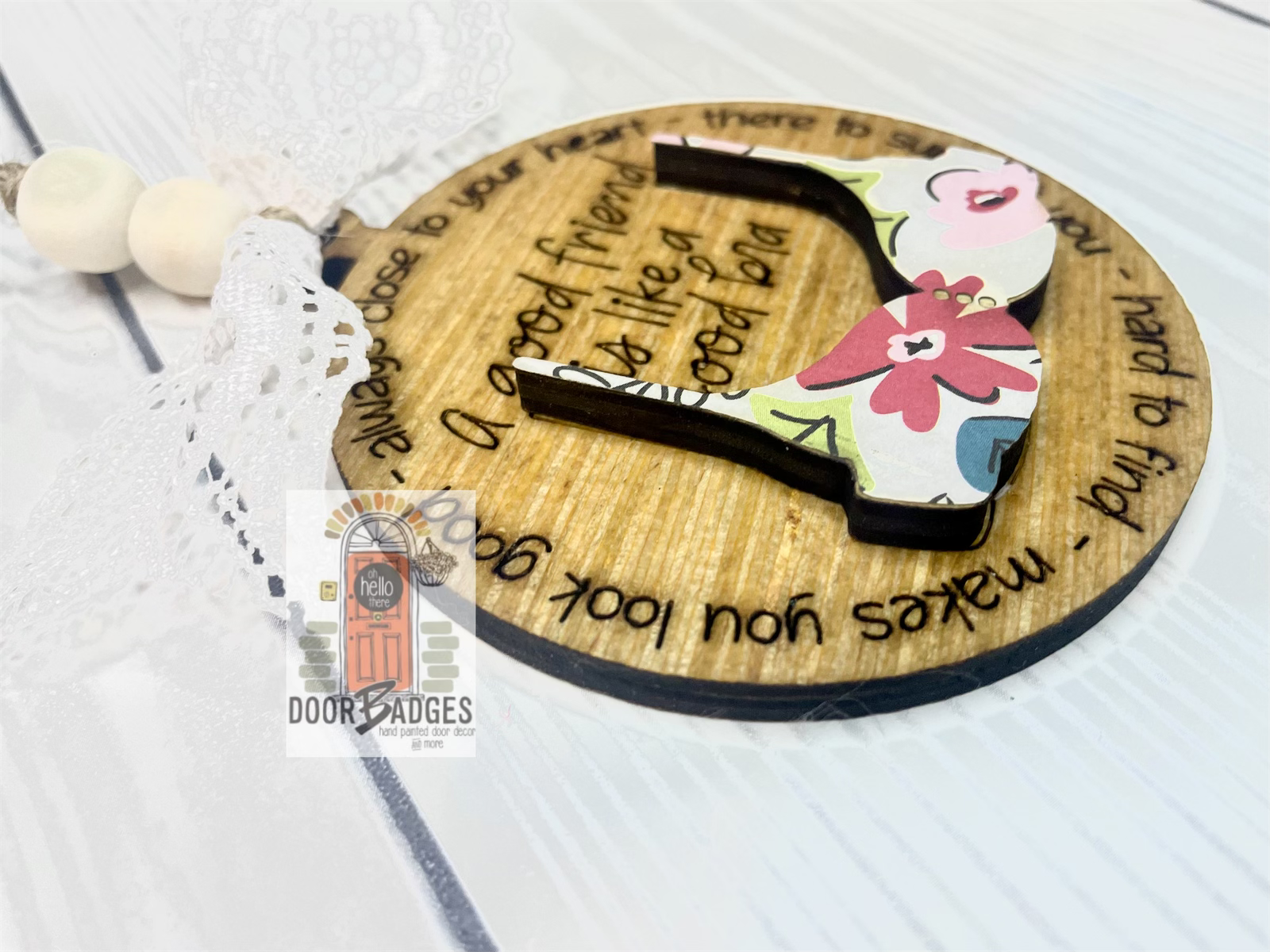 Good Friend - Good Bra wooden ornament