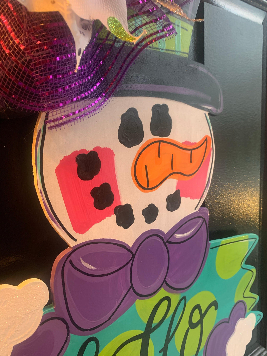 Sale Item: Snowman with sign Doorhanger