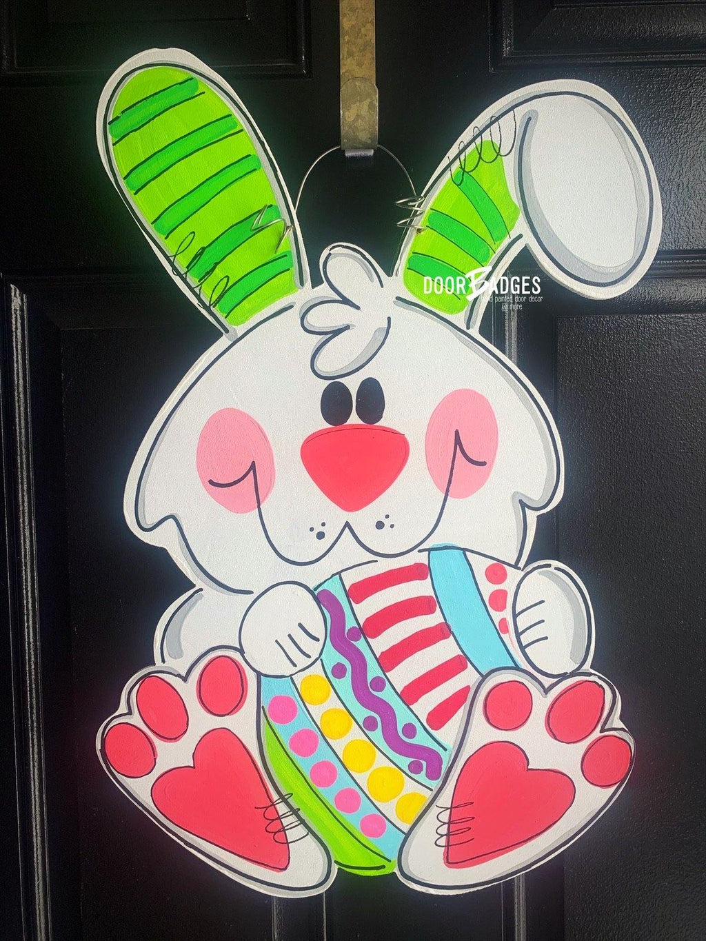 Easter Bunny with Egg Door Hanger -