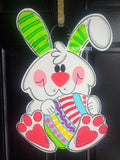 Easter Bunny with Egg Door Hanger -