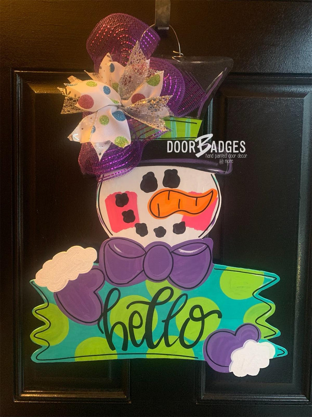 Sale Item: Snowman with sign Doorhanger