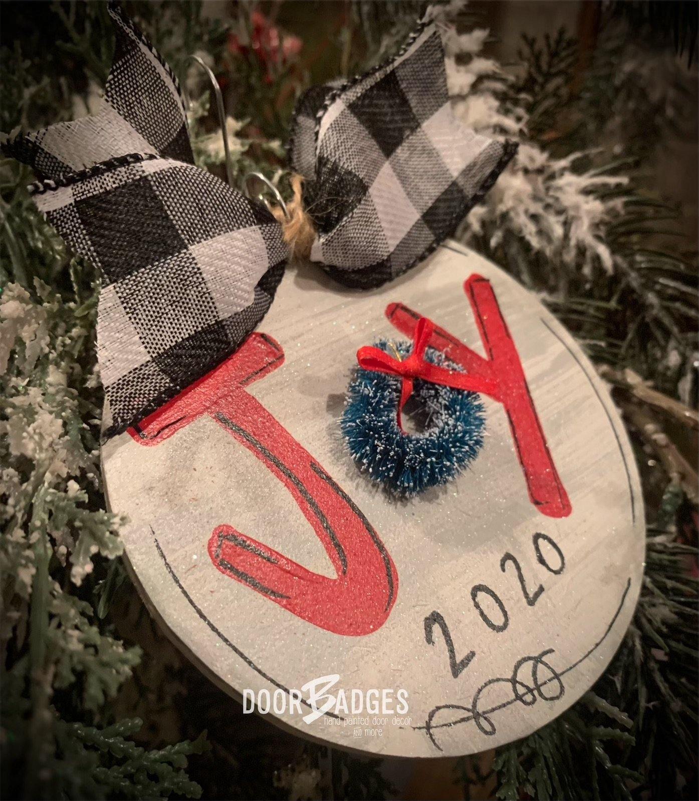 Christmas Ornament - Joy Wooden Ornament