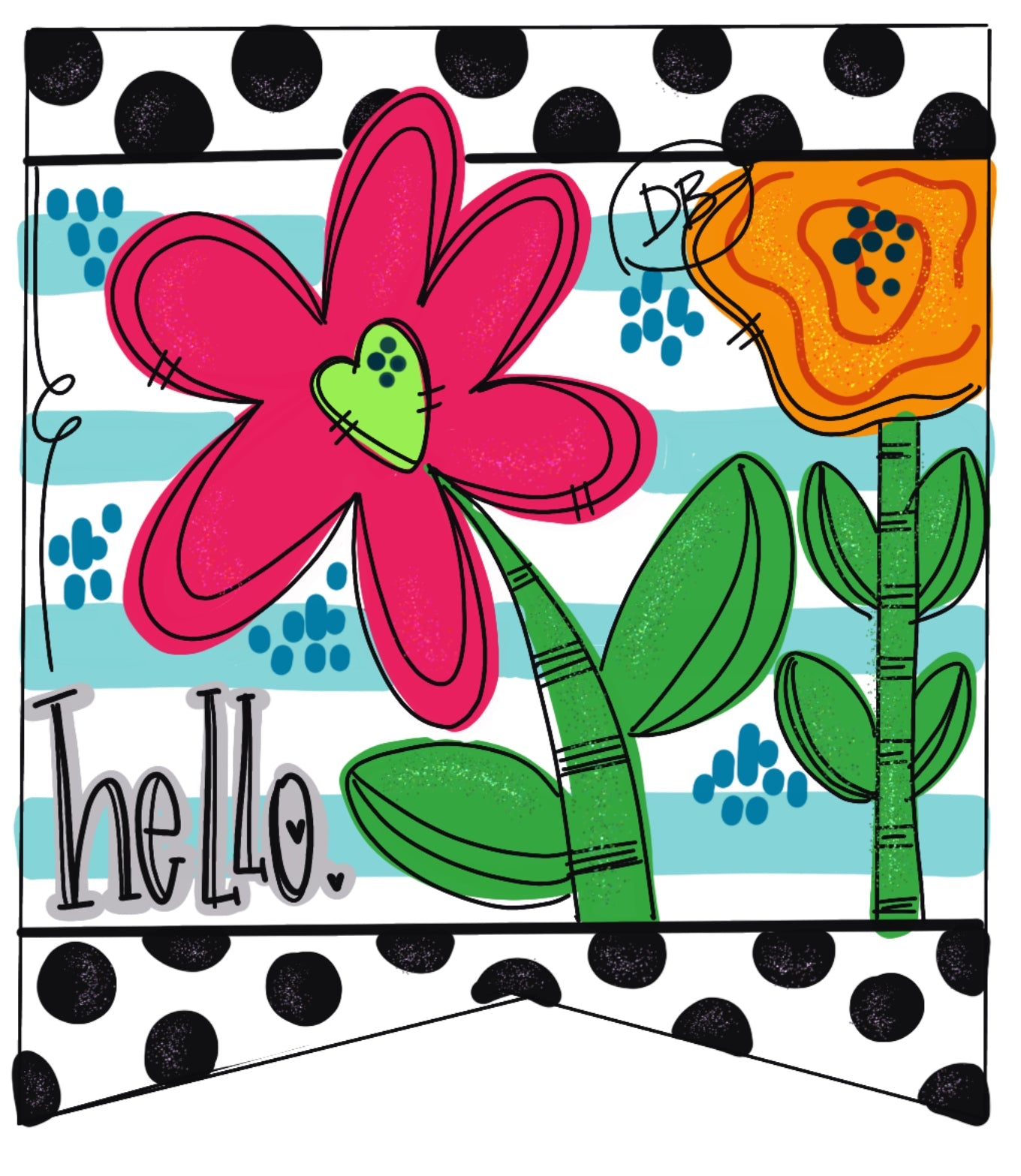 Hello Spring Pendant Door Hanger