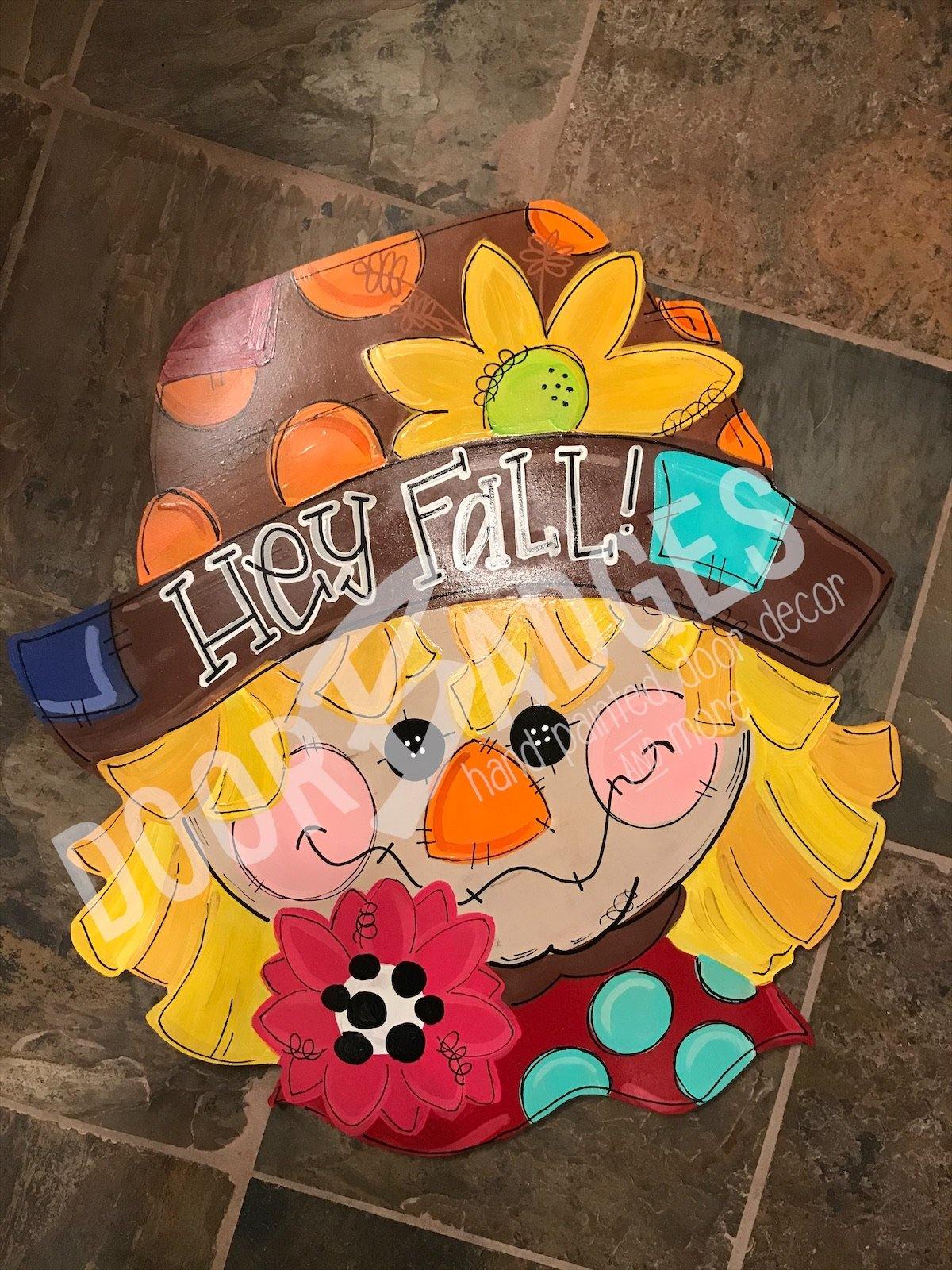 Fall Scarecrow Door Hanger