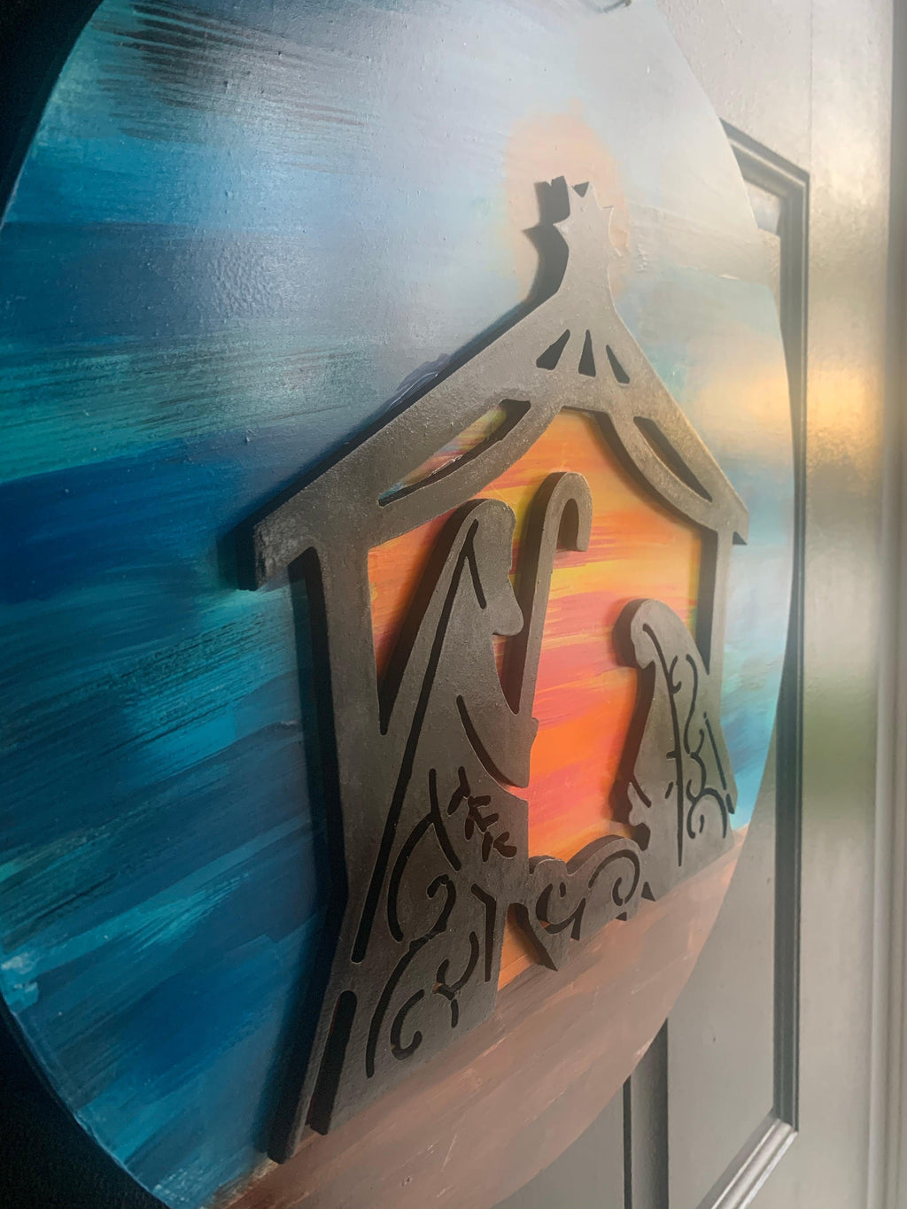 Sale Item: Christmas Nativity Doorhanger