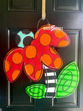 Funky Flower door hanger, spring flower, summer flower