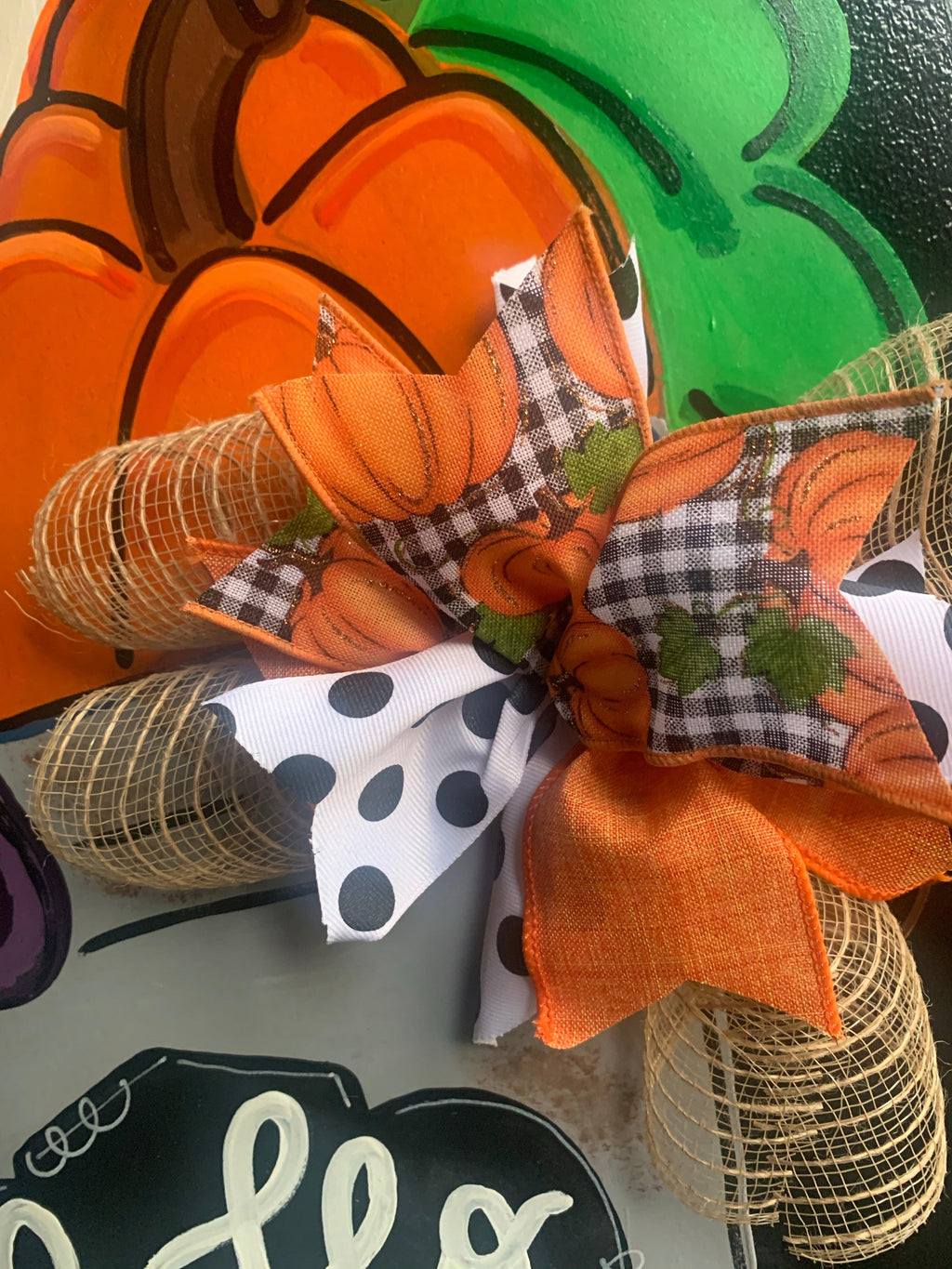Sale Item: Hello Pumpkin Bucket Doorhanger