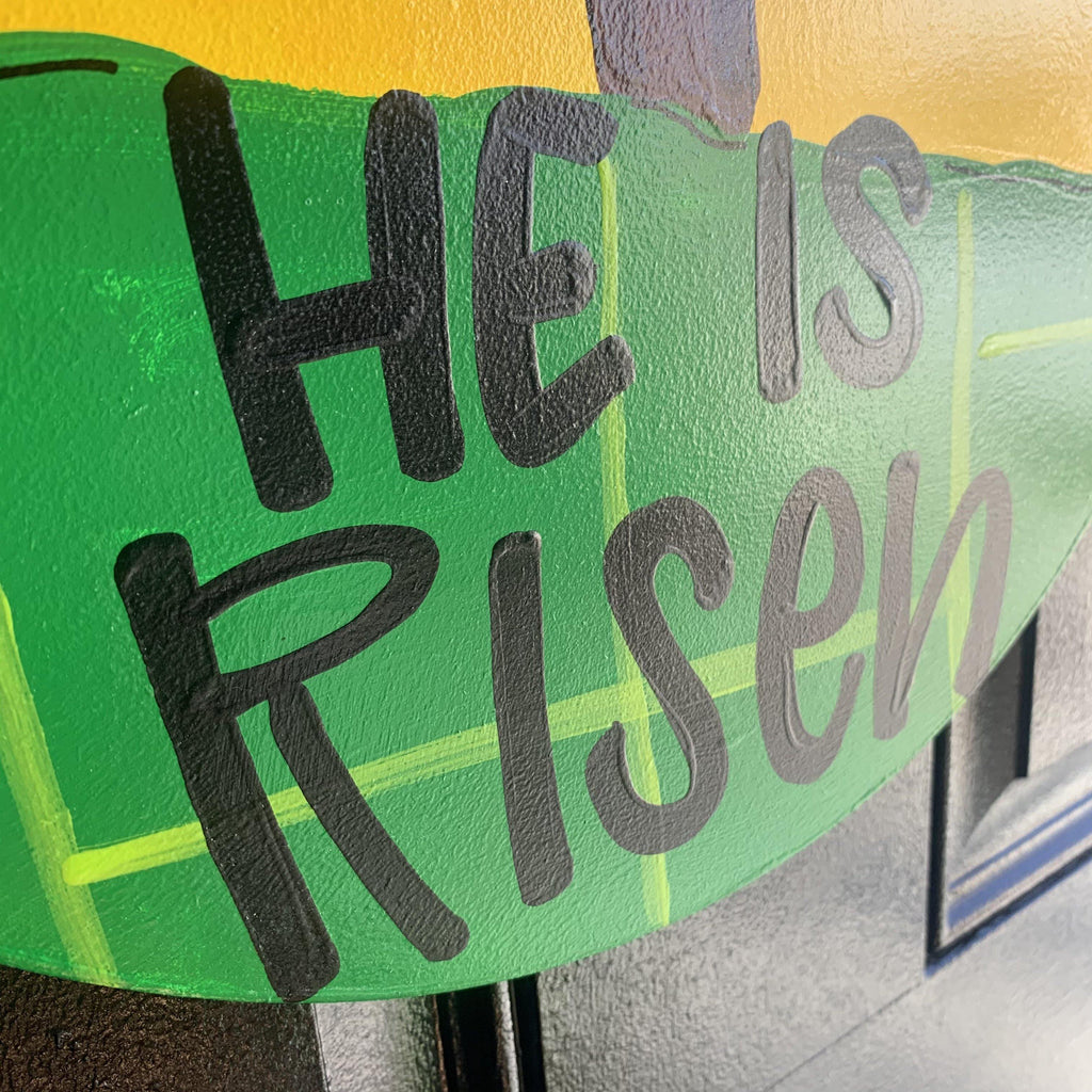 Easter Cross “He Is Risen” Door Hanger