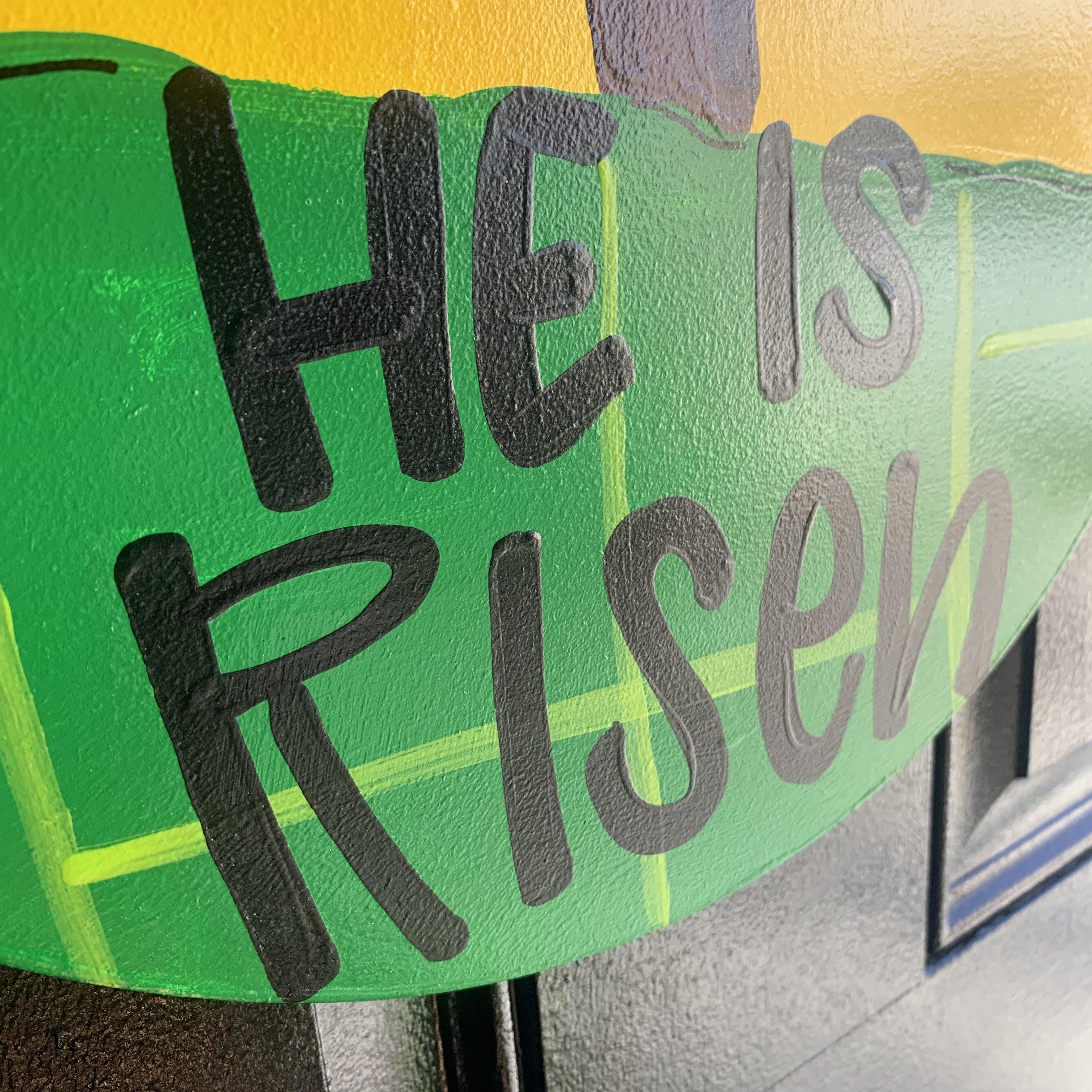 Easter Cross “He Is Risen” Door Hanger