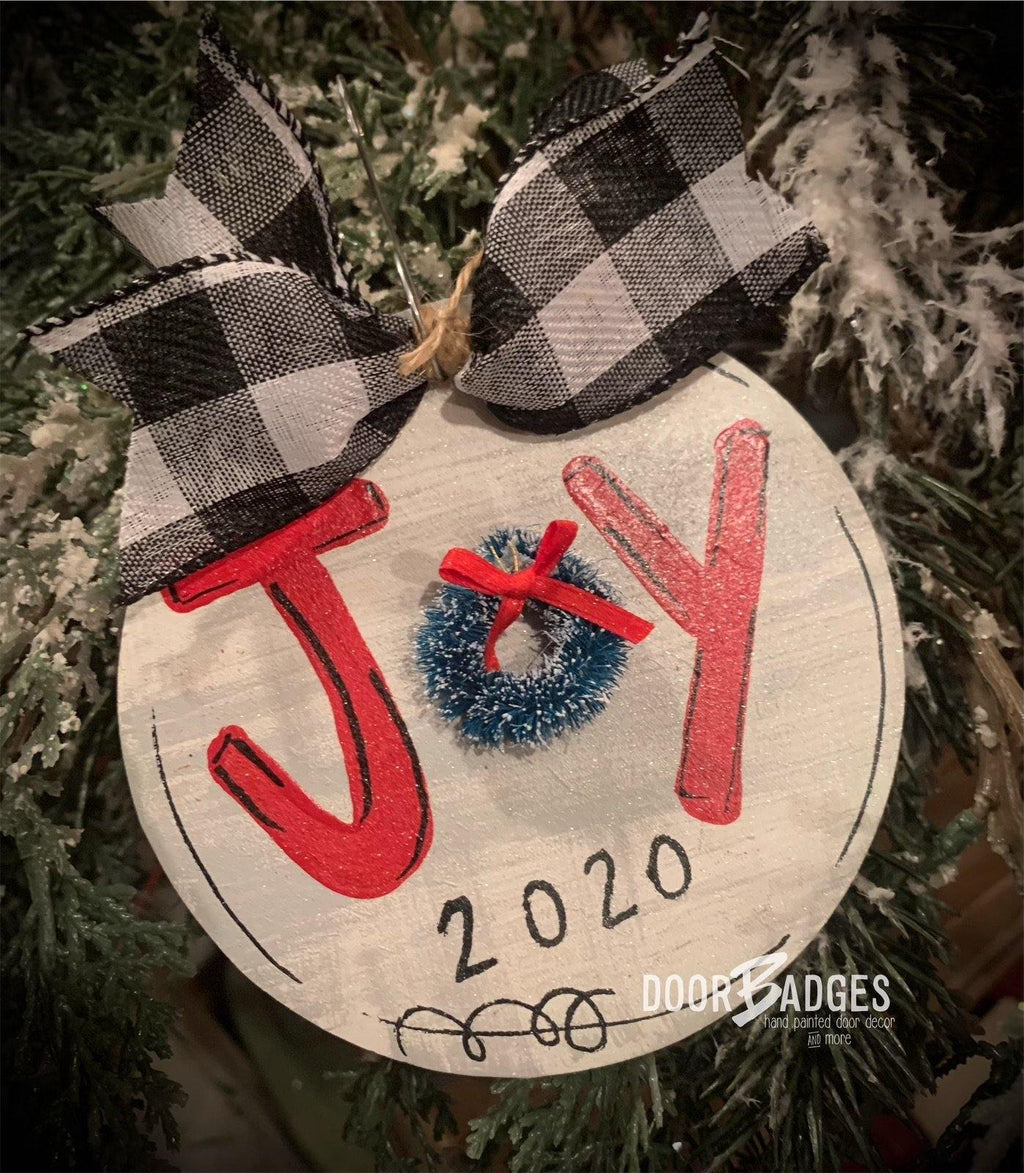 Christmas Ornament - Joy Wooden Ornament