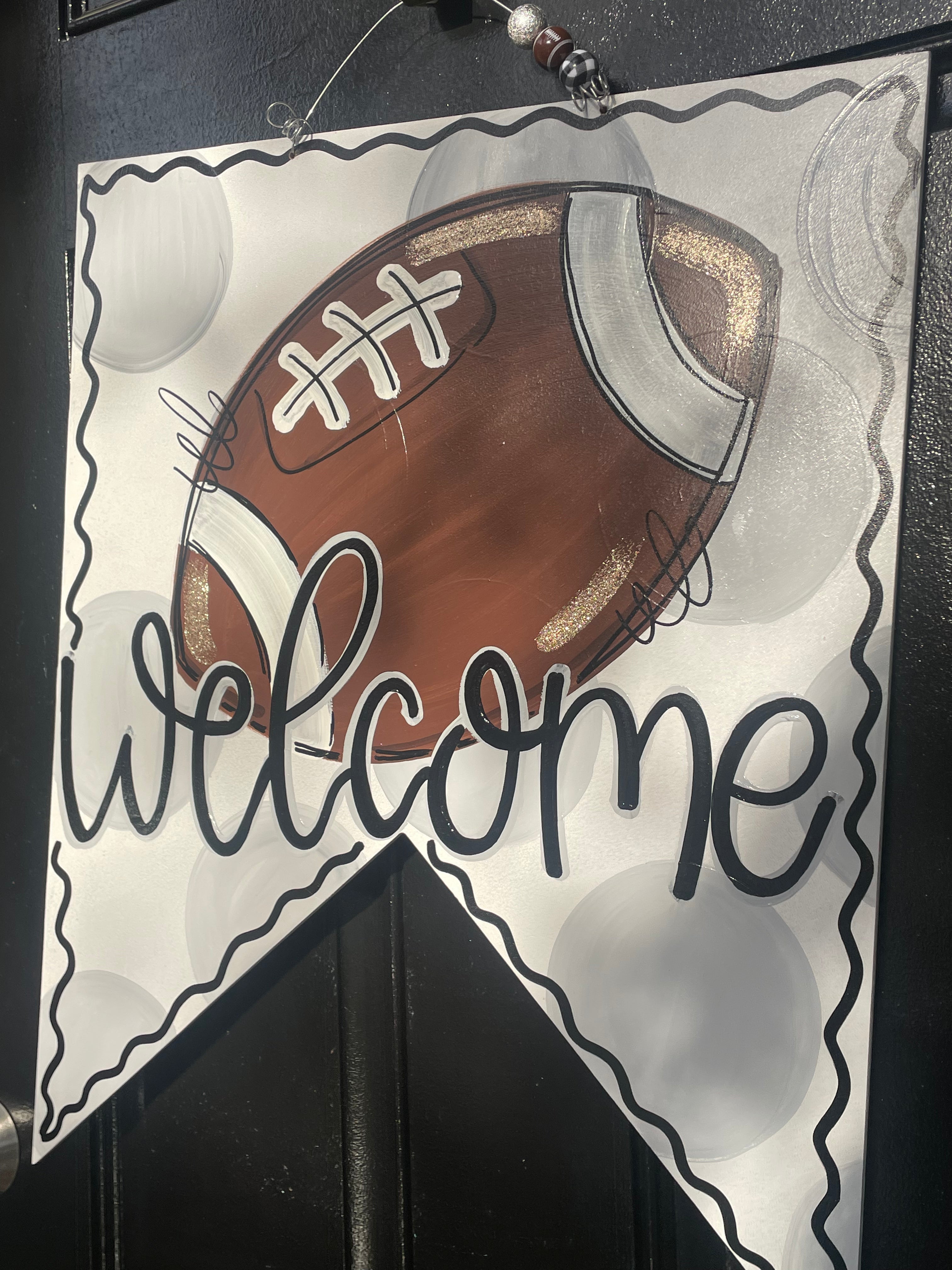 Football Pendant door hanger -WHS FB