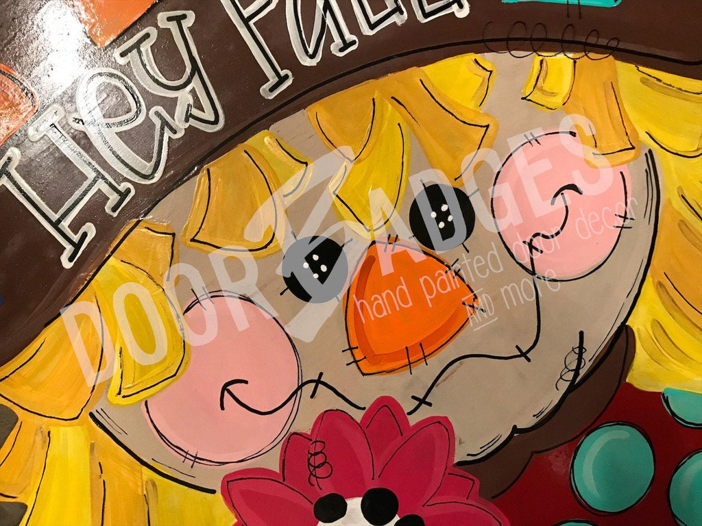 Fall Scarecrow Door Hanger