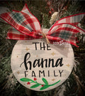 Christmas Ornament - Farmhouse Wooden Ornament