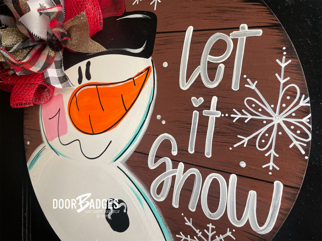 Christmas Snowman Door Hanger -WHS FB