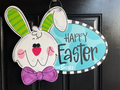 Easter Bunny Oval Door Hanger