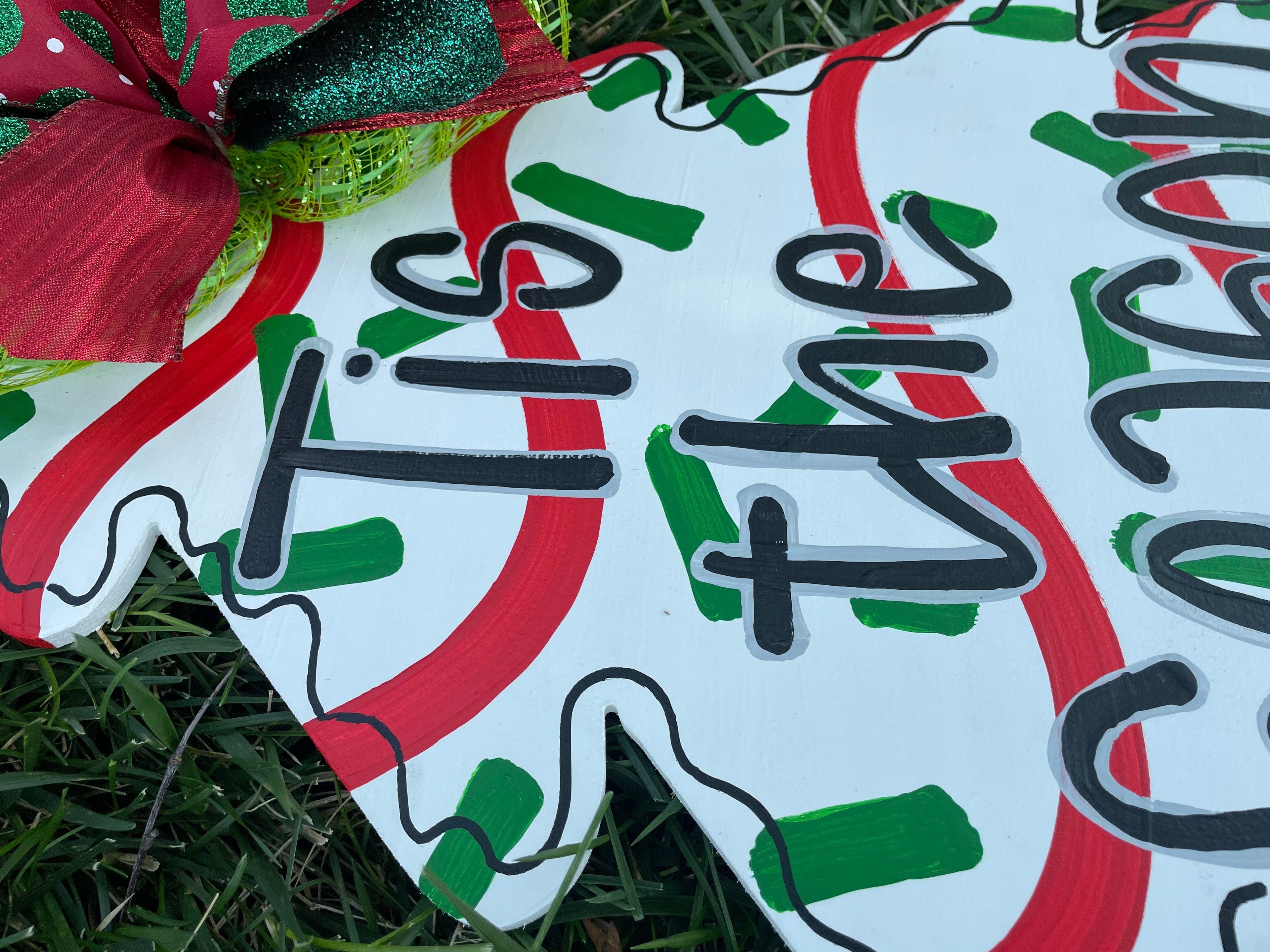 Christmas Cake Door Hanger - Tree Door Decoration