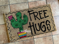 Cactus Free Hugs Coir Mat