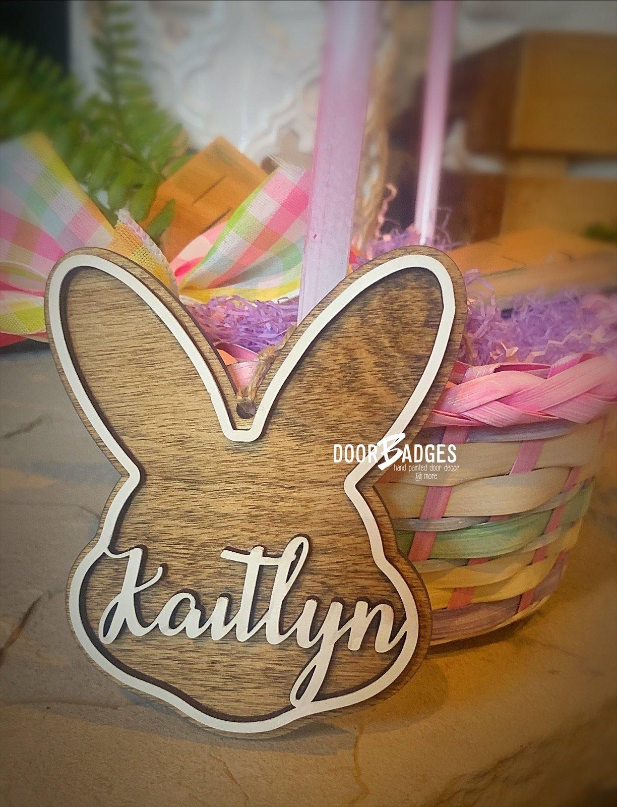 Easter Bunny Basket Name Tags