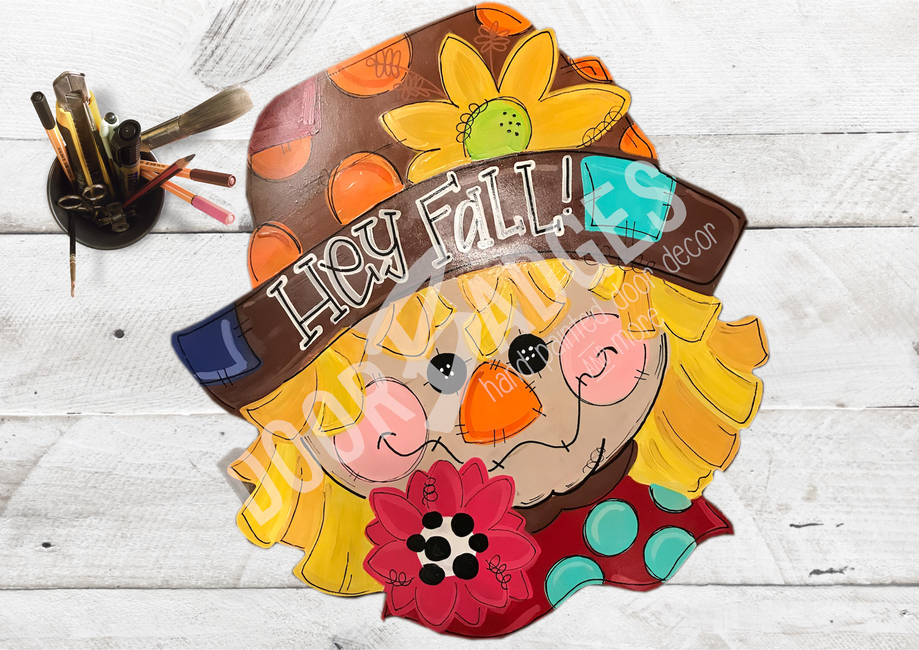 Fall Scarecrow Door Hanger